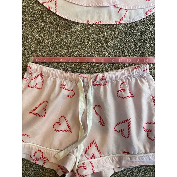 Victoria’s Secret PINK Candy Cane Heart Pajama Set (Size Small) - Picture 10 of 12